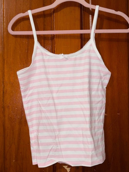 Frankie's Bikinis Tops - Frankie's Bikinis Pink & White Striped Spaghetti Strap Camisole NWT